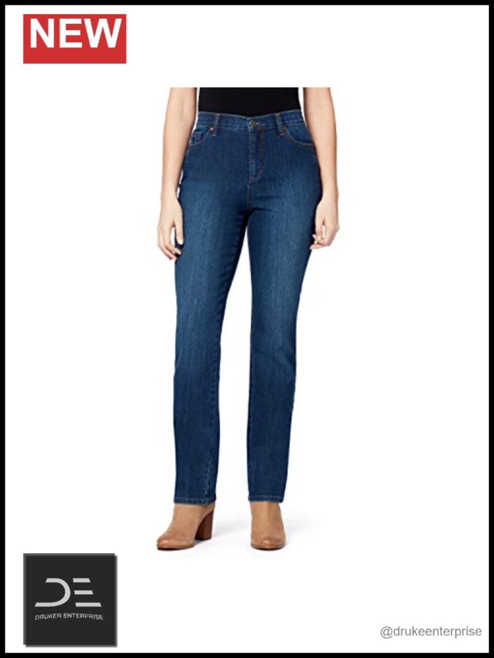 High Rise Tapered Jean Petite - Amanda Classic - Stretch Cotton Blend